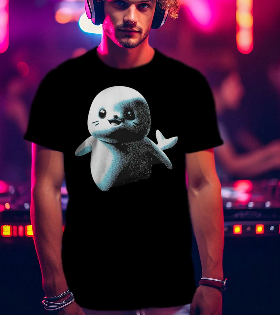 Distressed Spectre Sappy Seals Cute Sea Animal T-Shirt