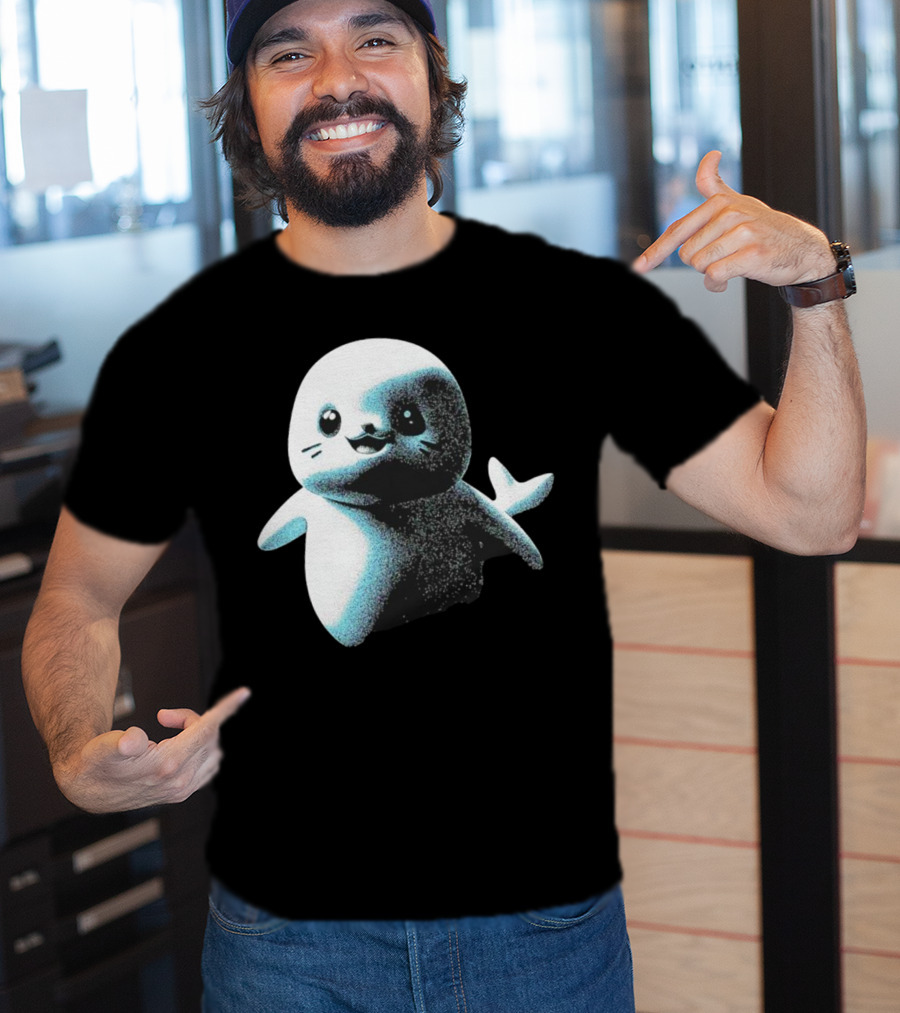 Distressed Spectre Sappy Seals Cute Sea Animal T-Shirt