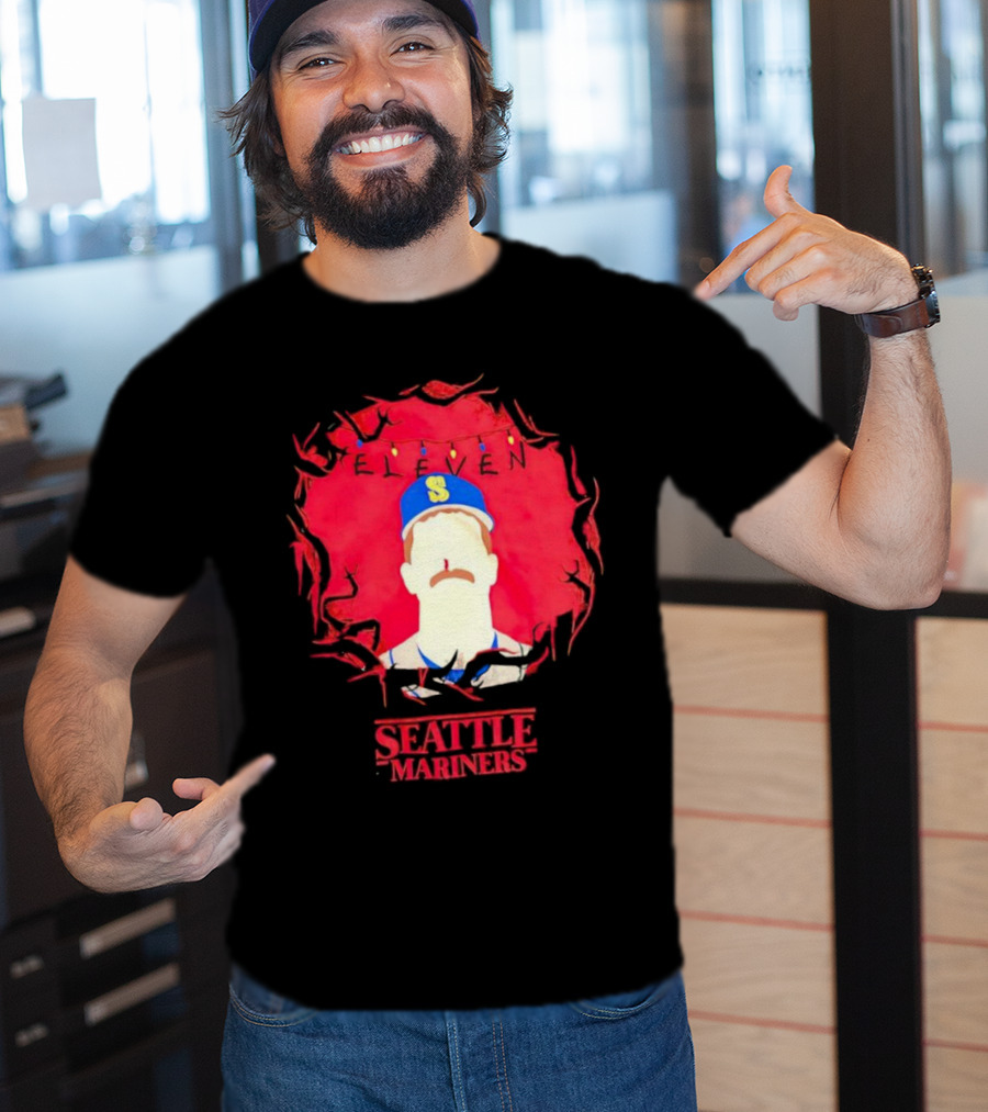 Eleven Stranger Things Style Seattle Mariners Baseball T-Shirt