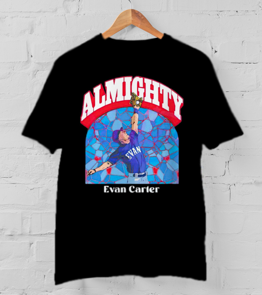 Evan Carter Almighty Baseball Texas T-Shirt