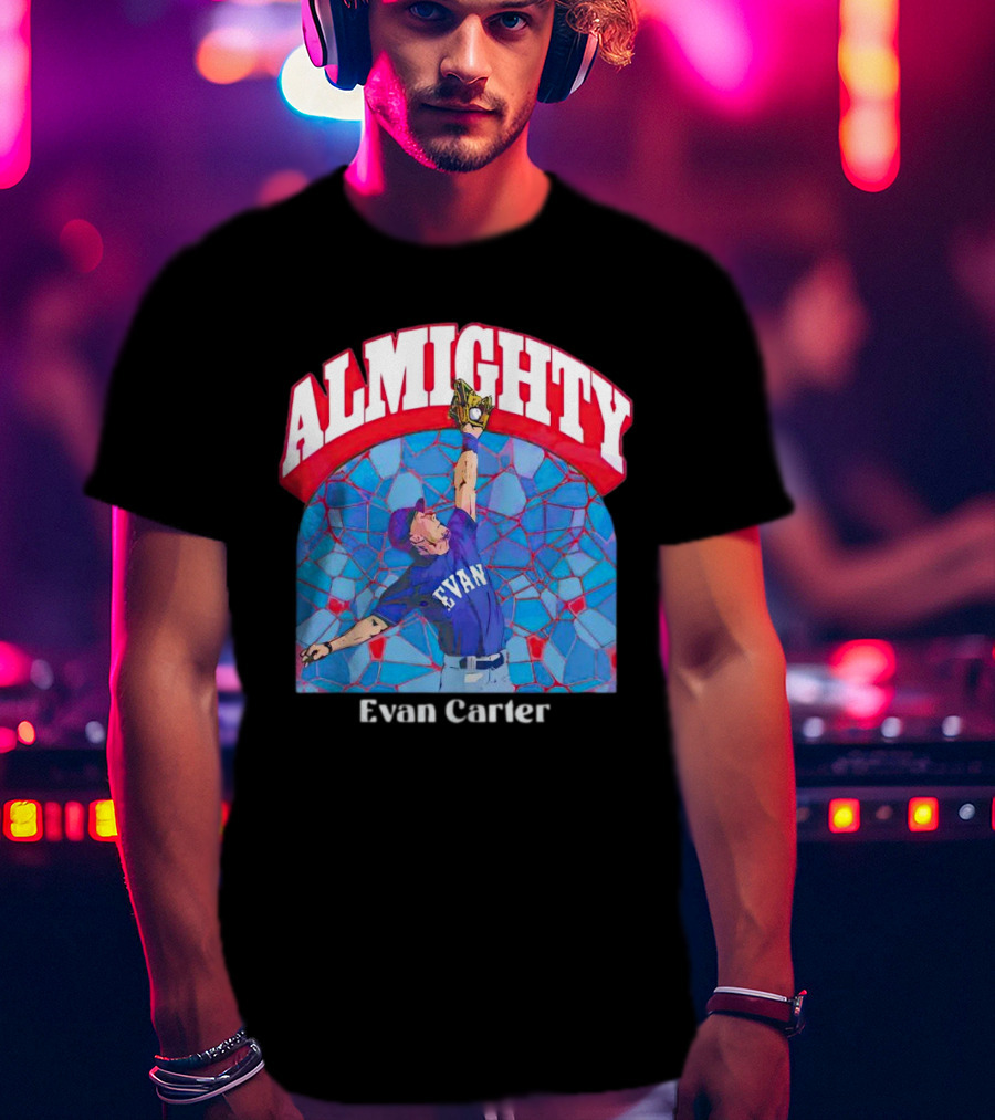 Evan Carter Almighty Baseball Texas T-Shirt