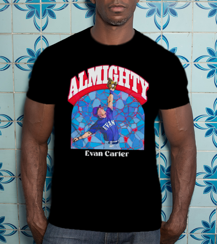 Evan Carter Almighty Baseball Texas T-Shirt
