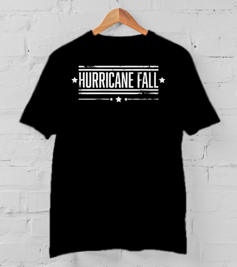 Hurricane Fall Stars Bold Distressed Stripes T-Shirt