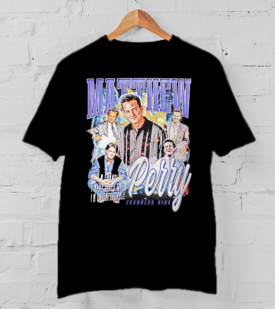 MATTHEW PERRY Chandler Bing I'm Unemployable T-Shirt