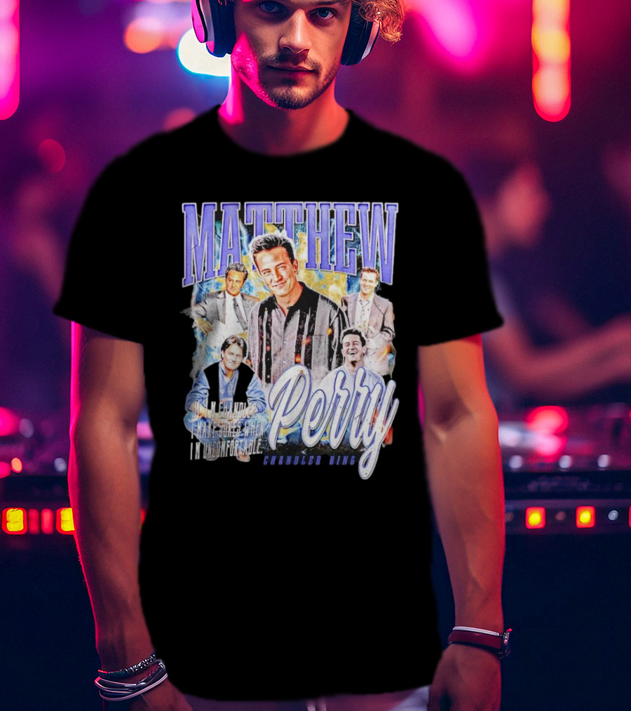 MATTHEW PERRY Chandler Bing I'm Unemployable T-Shirt