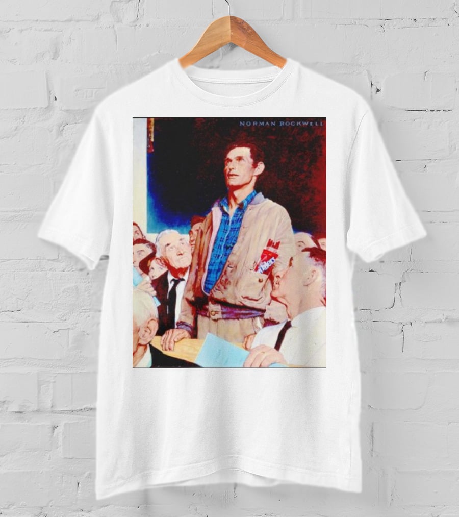 Norman Rockwell Freedom Of Speech Twizzlers Edition T-Shirt