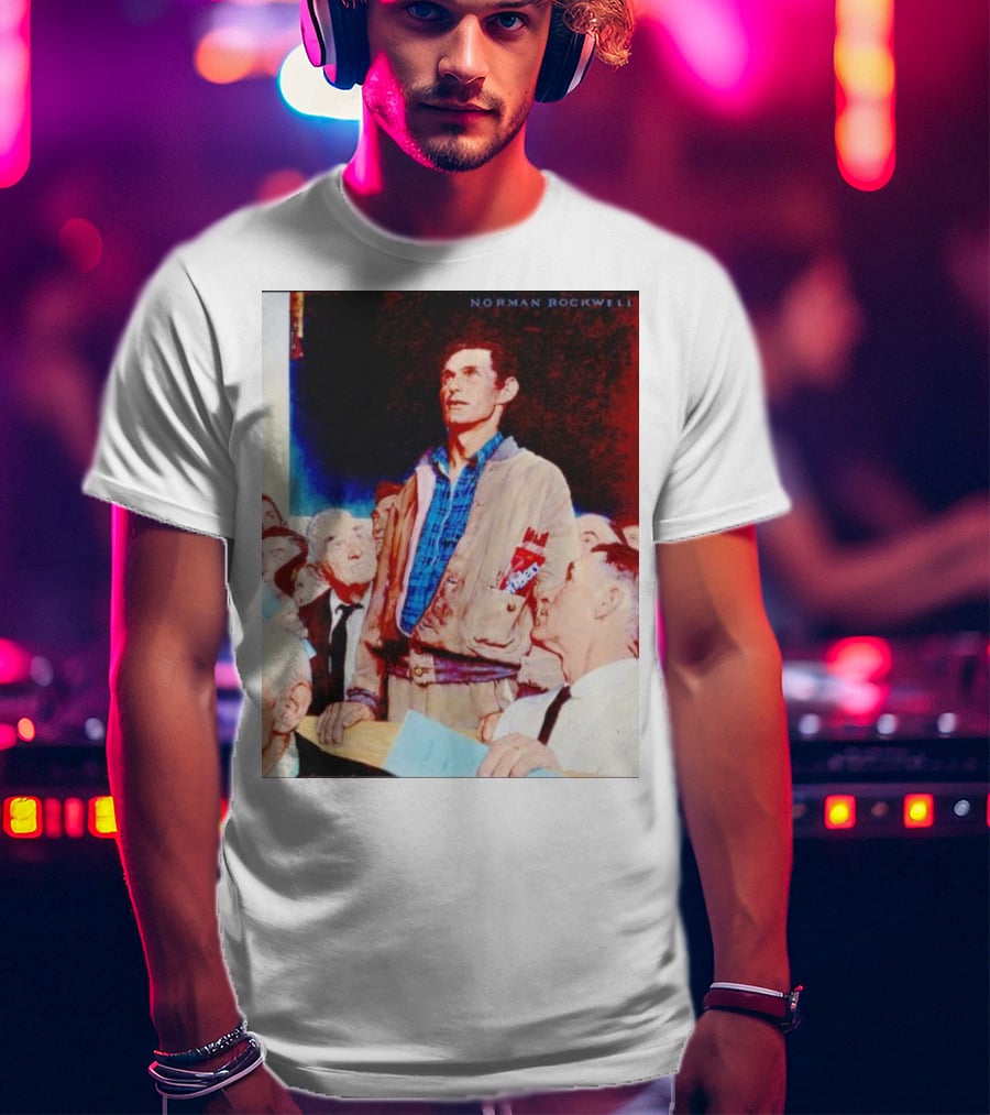 Norman Rockwell Freedom Of Speech Twizzlers Edition T-Shirt