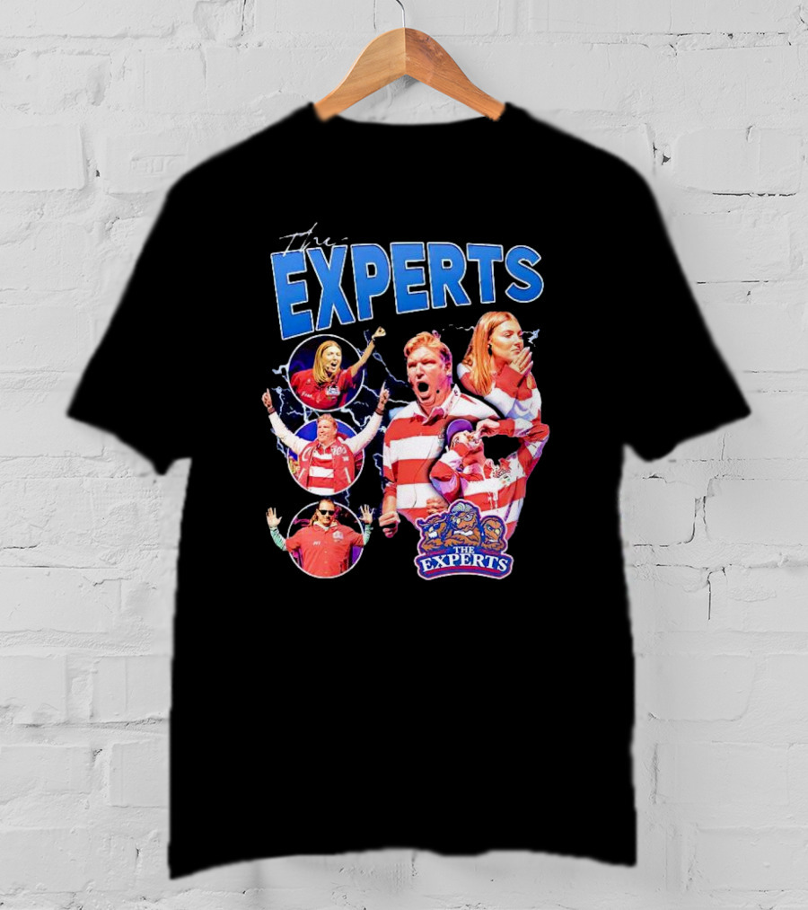 The Experts Team Football Enthusiasts In Red And White Stripes T-Shirt