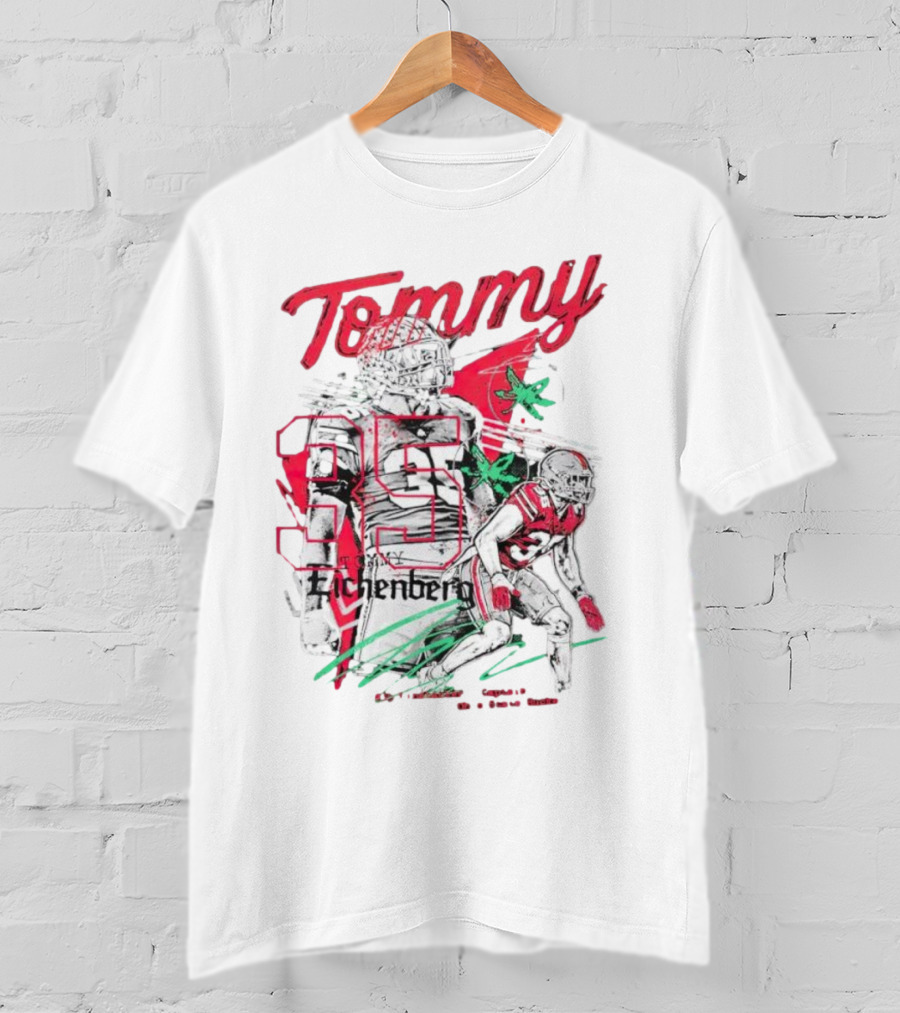 Tommy Eichenberg 35 Ohio State Buckeyes Football Captain T-Shirt