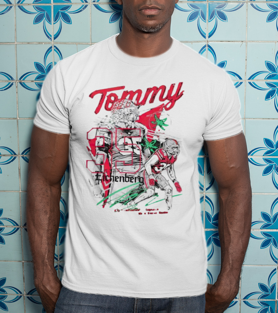 Tommy Eichenberg 35 Ohio State Buckeyes Football Captain T-Shirt