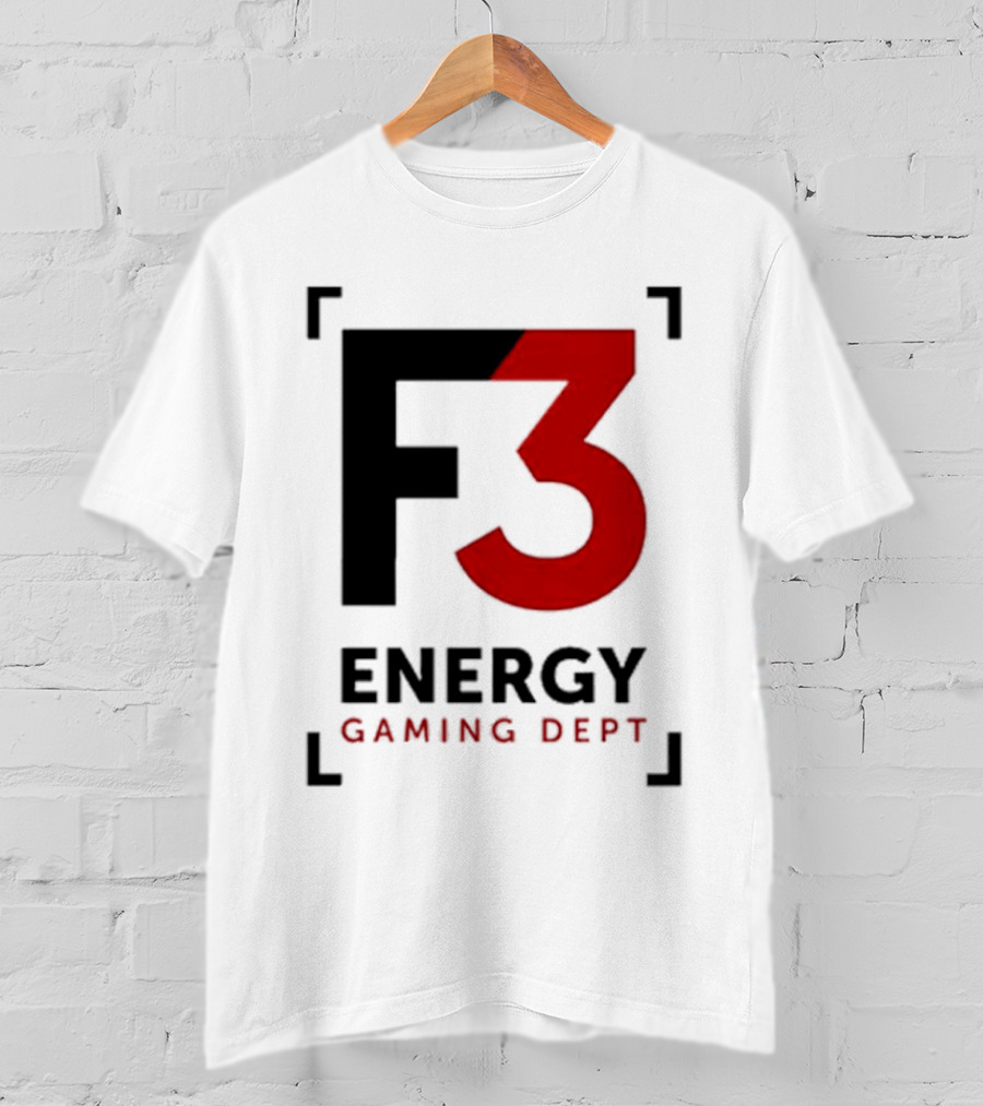 F3 Energy Gaming Dept Bold Red And Black T-Shirt