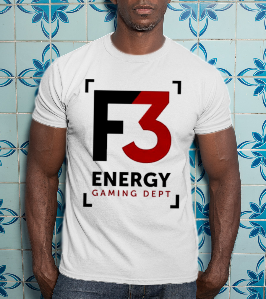 F3 Energy Gaming Dept Bold Red And Black T-Shirt