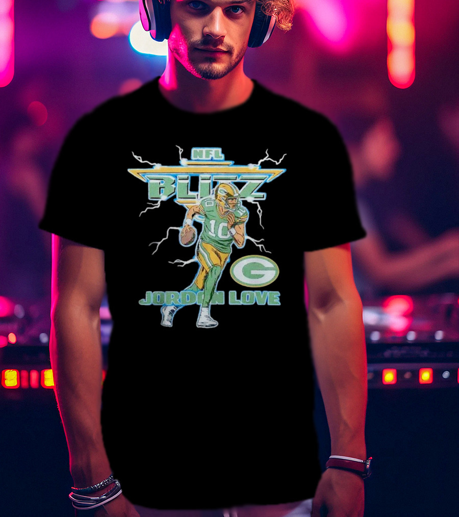 NFL Blitz Jordan Love Packers T-Shirt