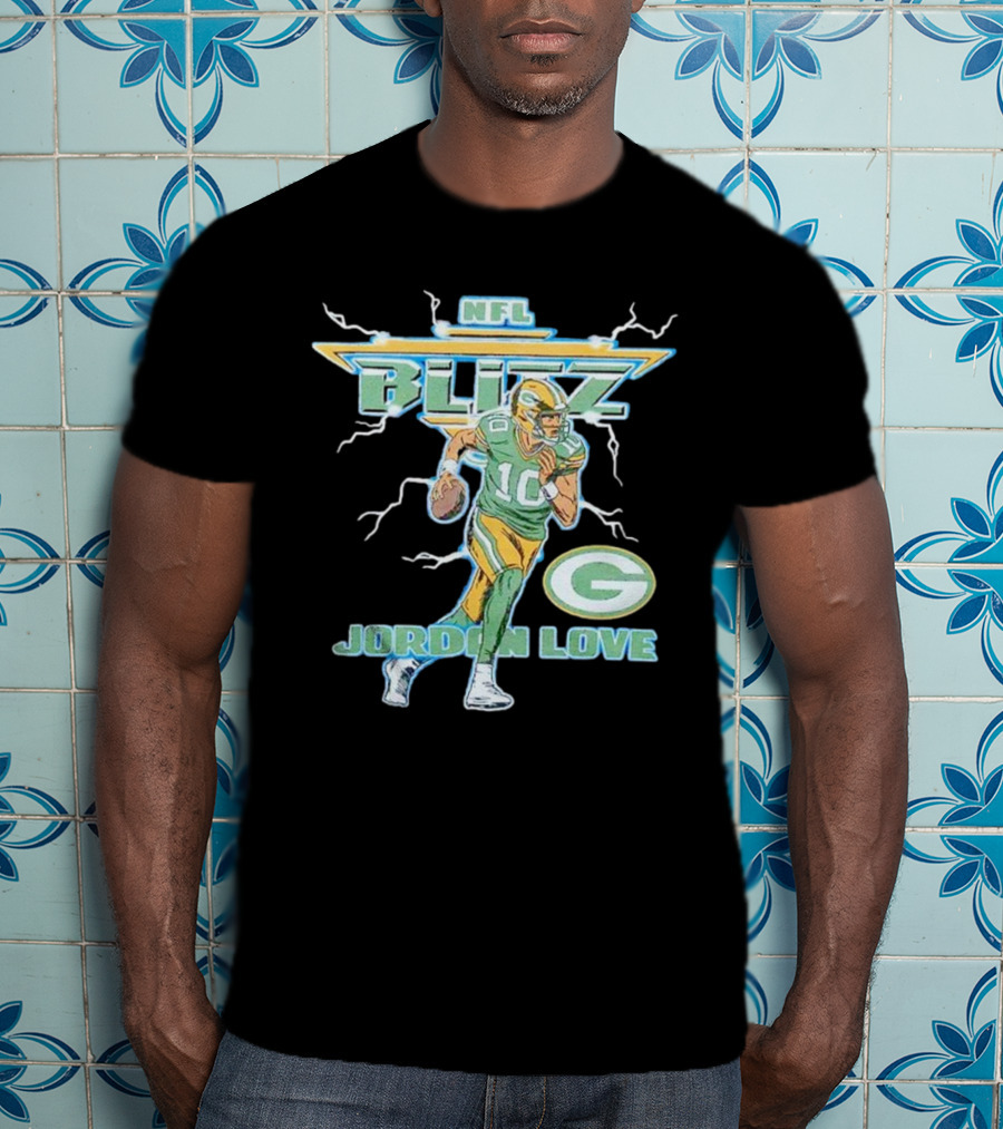 NFL Blitz Jordan Love Packers T-Shirt