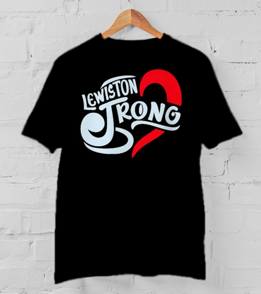 Lewiston Strong Heart Symbol Maine Resilience T-Shirt