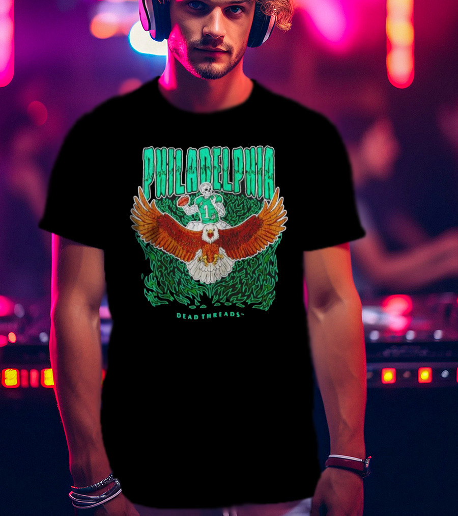 Philadelphia Football Eagle Dead Threads T-Shirt