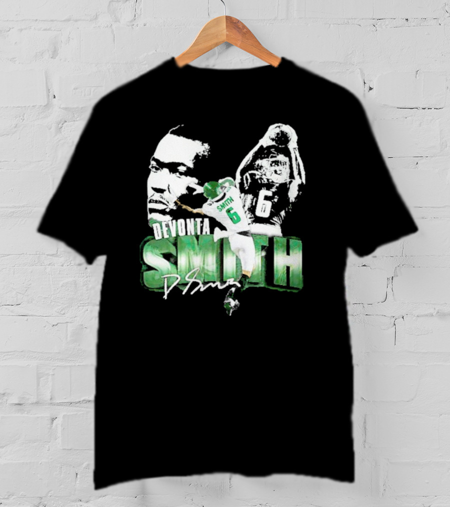 DeVonta Smith Philadelphia Number 6 Football Chrome Look T-Shirt