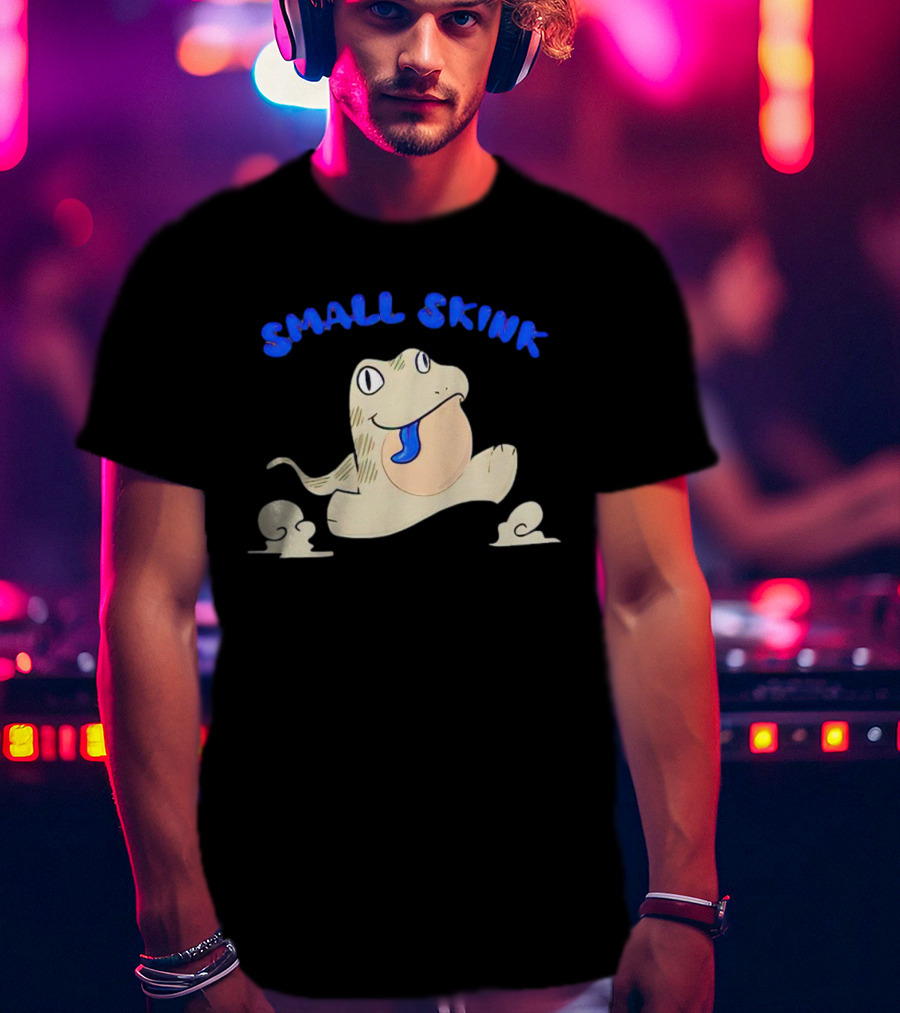 Small Skink Blue-Tongued Frog Style Retro T-Shirt