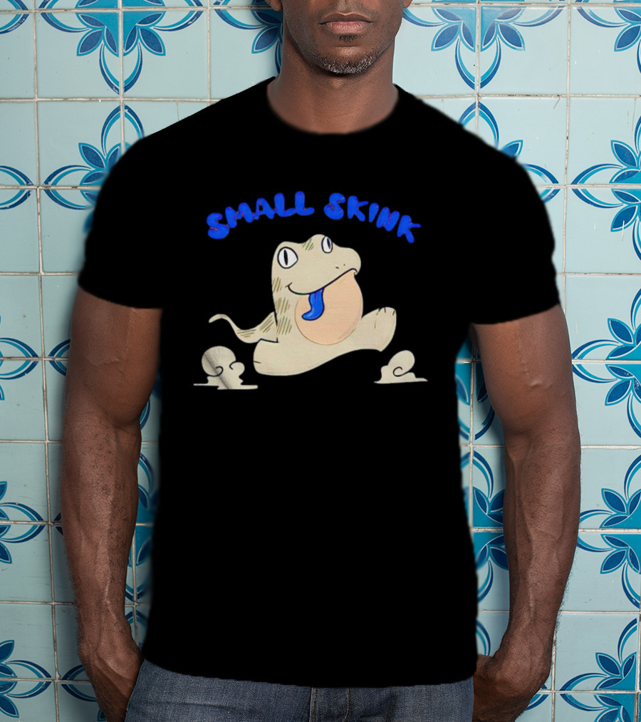Small Skink Blue-Tongued Frog Style Retro T-Shirt