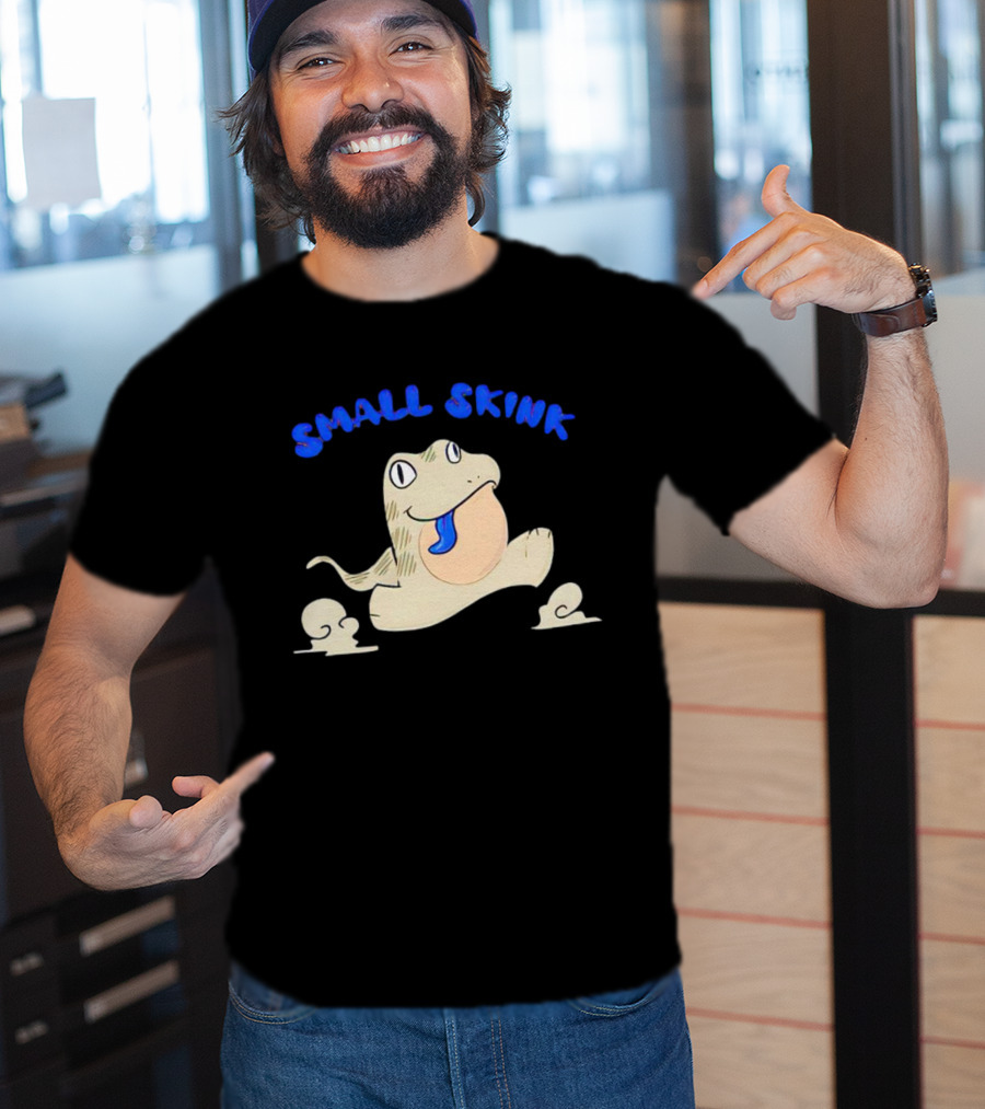 Small Skink Blue-Tongued Frog Style Retro T-Shirt