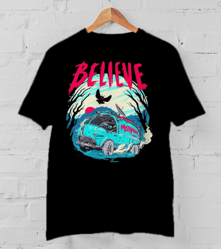 Believe Mothman Shadow Van Adventure T-Shirt