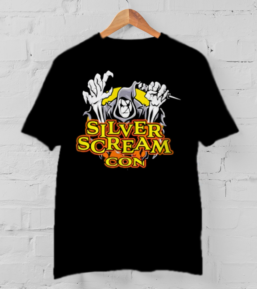 Silver Scream Con Grim Reaper With Needle And Hands T-Shirt