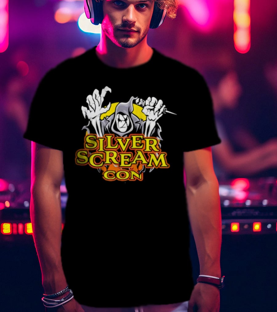 Silver Scream Con Grim Reaper With Needle And Hands T-Shirt