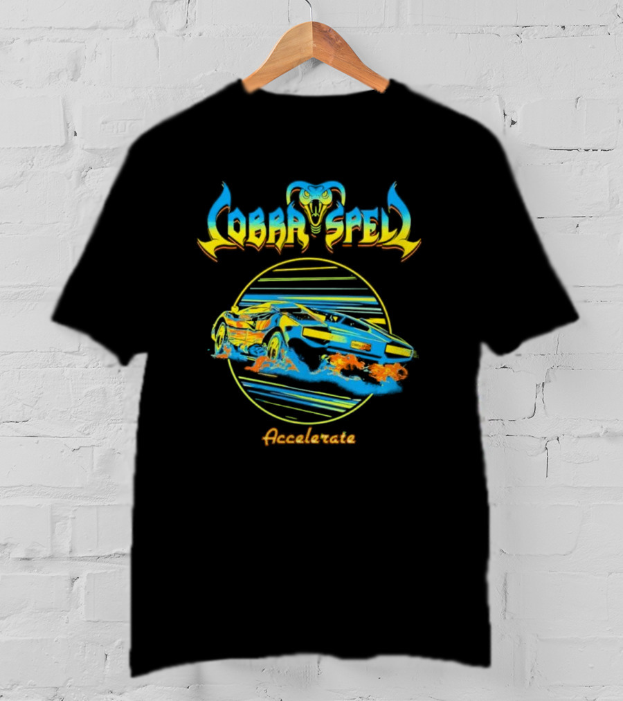 Cobra Spell Accelerate Neon Cobra And Racing Car T-Shirt