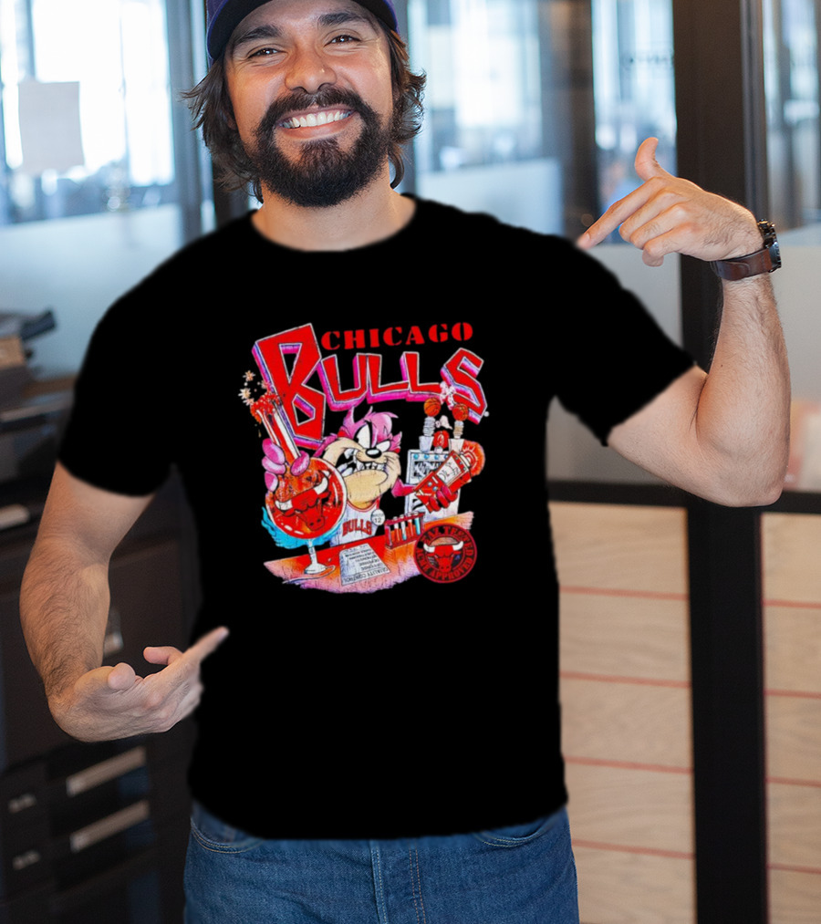Chicago Bulls Taz NBA Mixology Martian Laboratory Mayhem T-Shirt