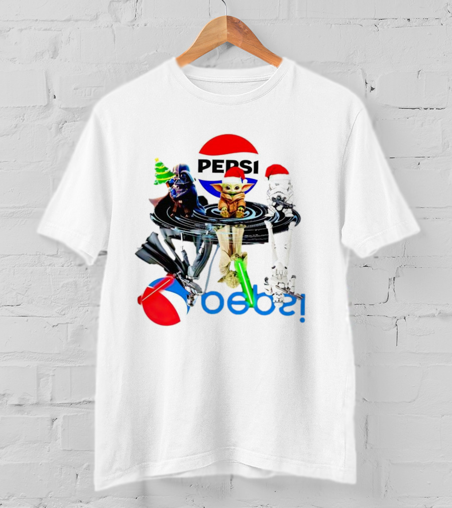 Pepsi Christmas Darth Vader Yoda Stormtrooper T-Shirt