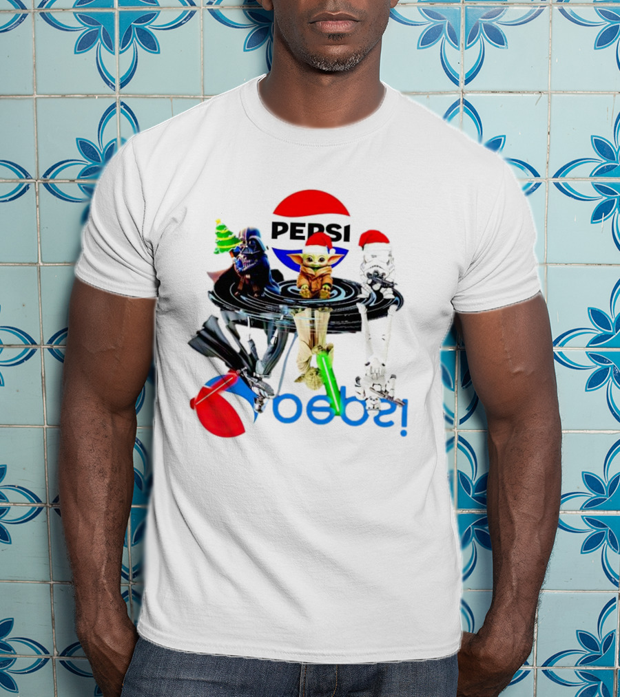 Pepsi Christmas Darth Vader Yoda Stormtrooper T-Shirt