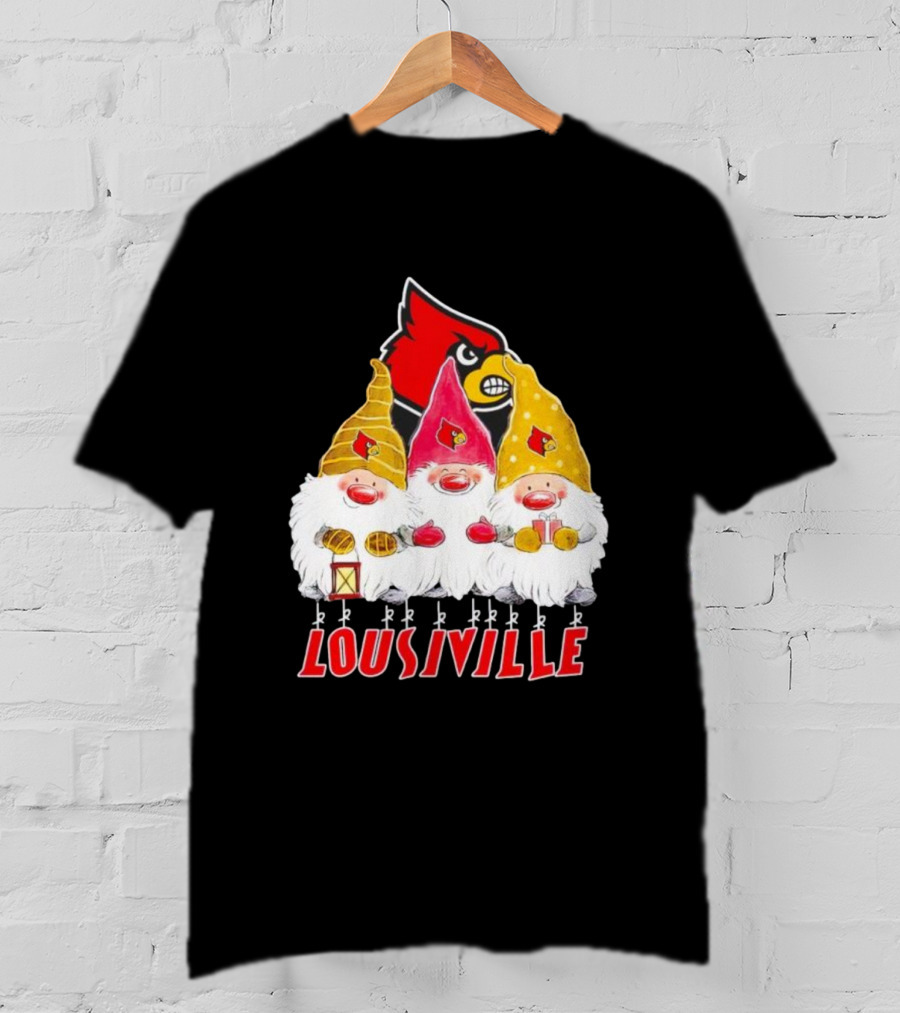 Louisville Cardinals Christmas Gnomies T-Shirt