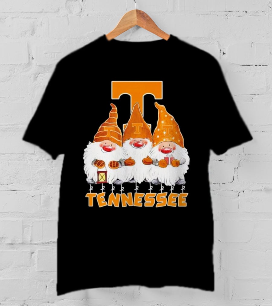 Tennessee Volunteers Christmas Gnomies With Orange T T-Shirt