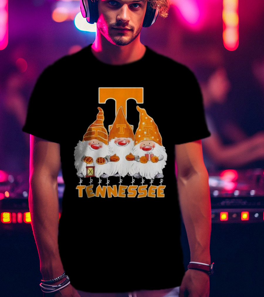 Tennessee Volunteers Christmas Gnomies With Orange T T-Shirt