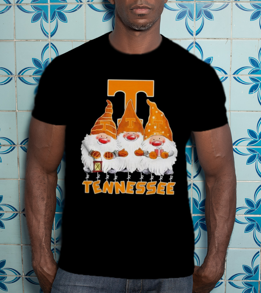 Tennessee Volunteers Christmas Gnomies With Orange T T-Shirt