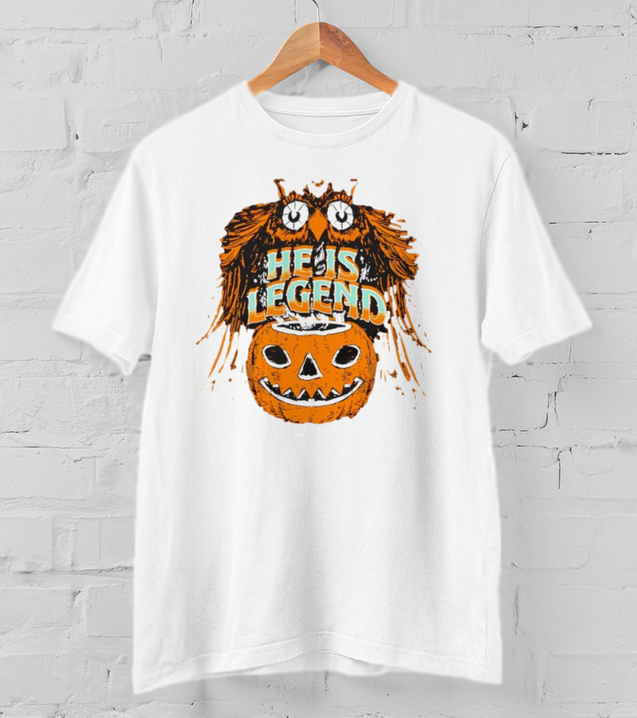 HE IS LEGEND Pumpkin Owl Halloween T-Shirt