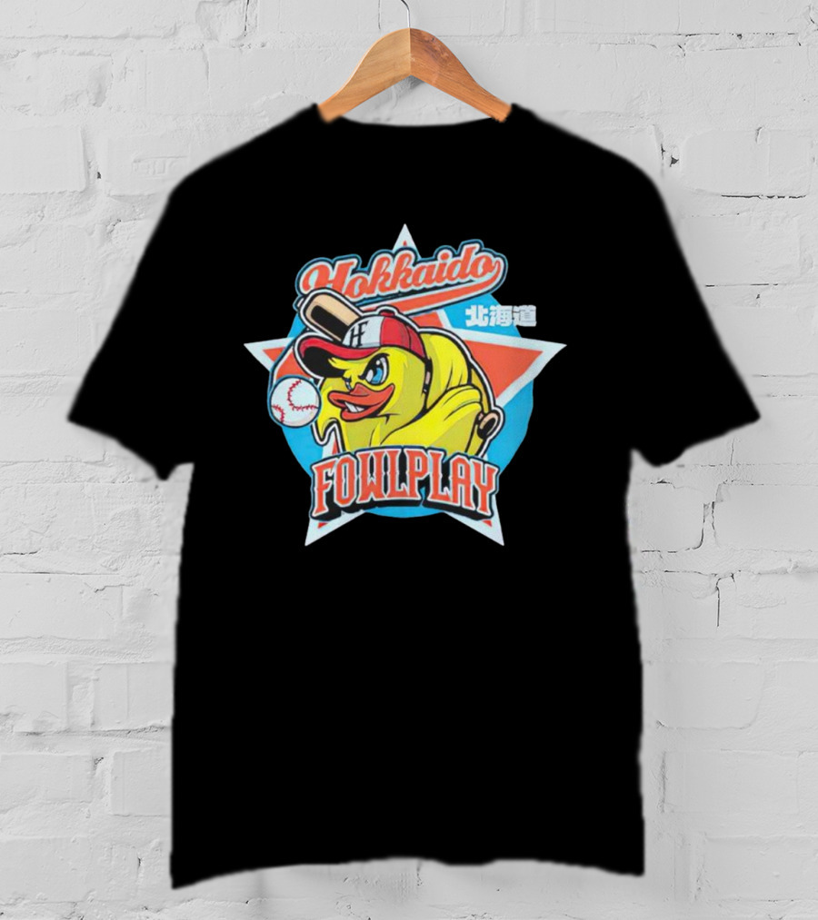 Hokkaido Fowlplay Baseball Duck With Star And Bat T-Shirt