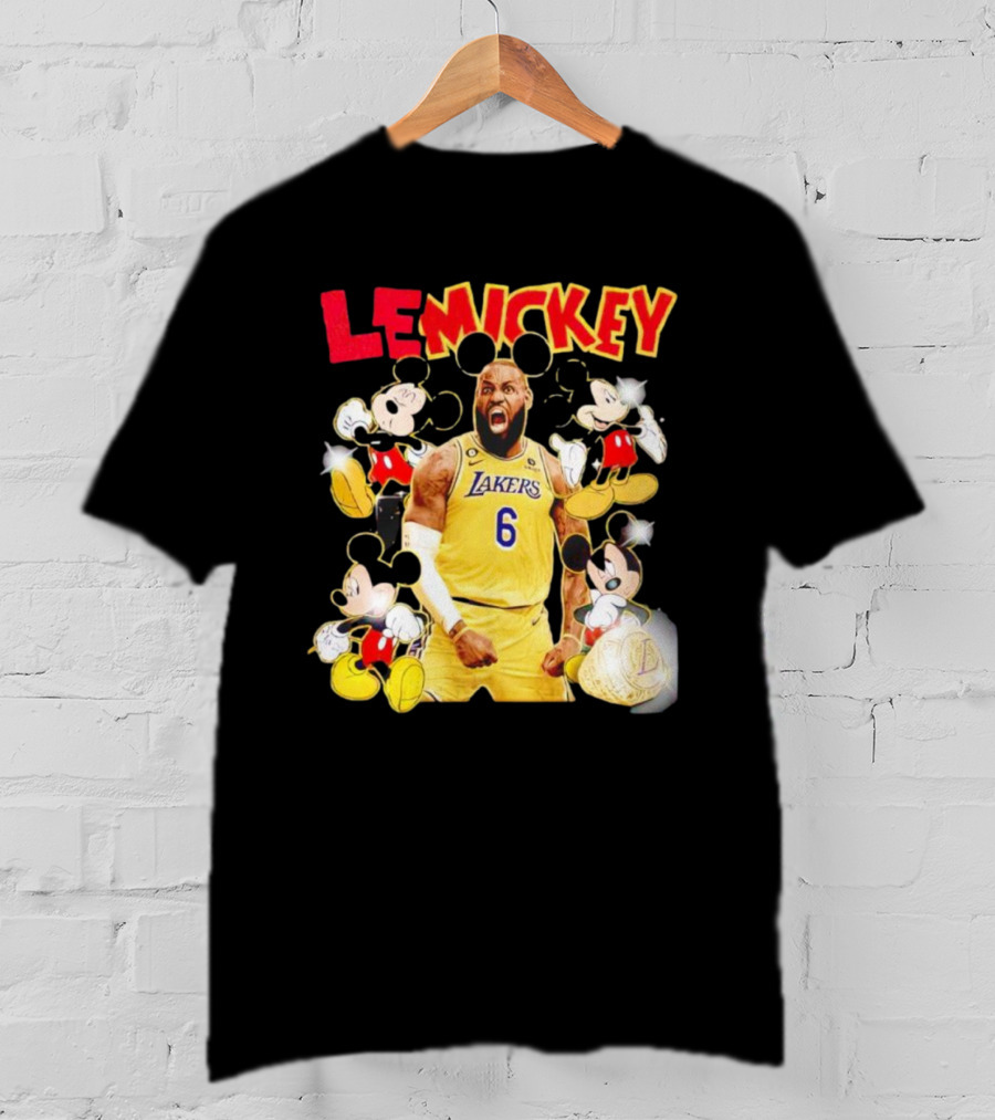 LeMickey LeBron James Lakers With Mickey Characters T-Shirt