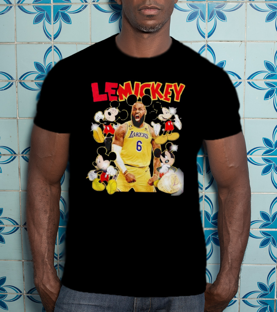 LeMickey LeBron James Lakers With Mickey Characters T-Shirt