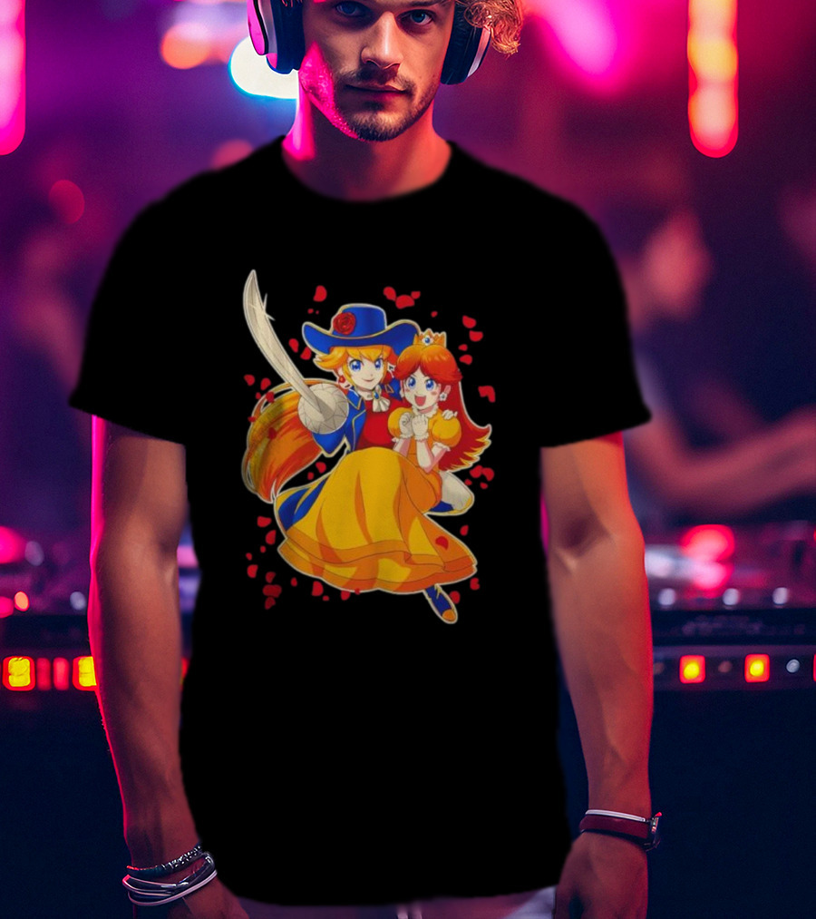 Princess To The Rescue With Heroic Duo And Heart Petals T-Shirt