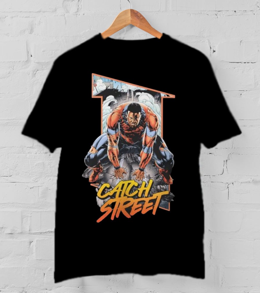 Catch Street Rippaverse Comics Dynamic Hero Action Pose T-Shirt