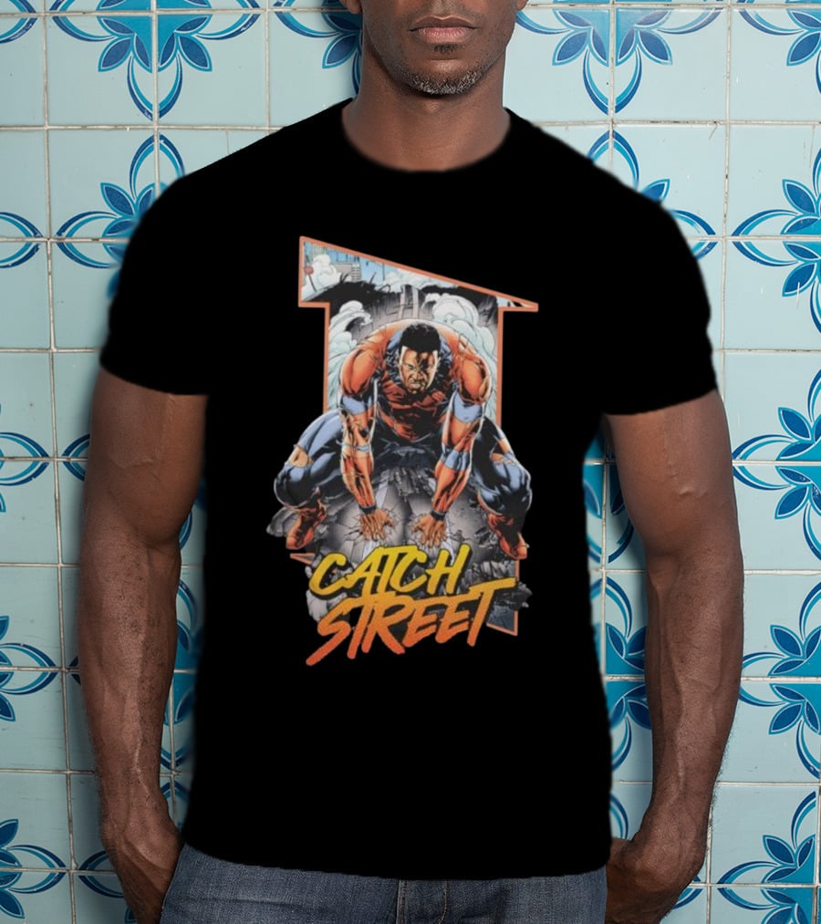 Catch Street Rippaverse Comics Dynamic Hero Action Pose T-Shirt