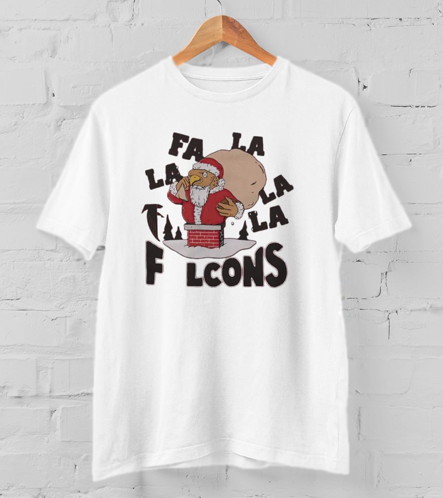 Atlanta Falcons Mascot Santa Fa La La Lcons T-Shirt