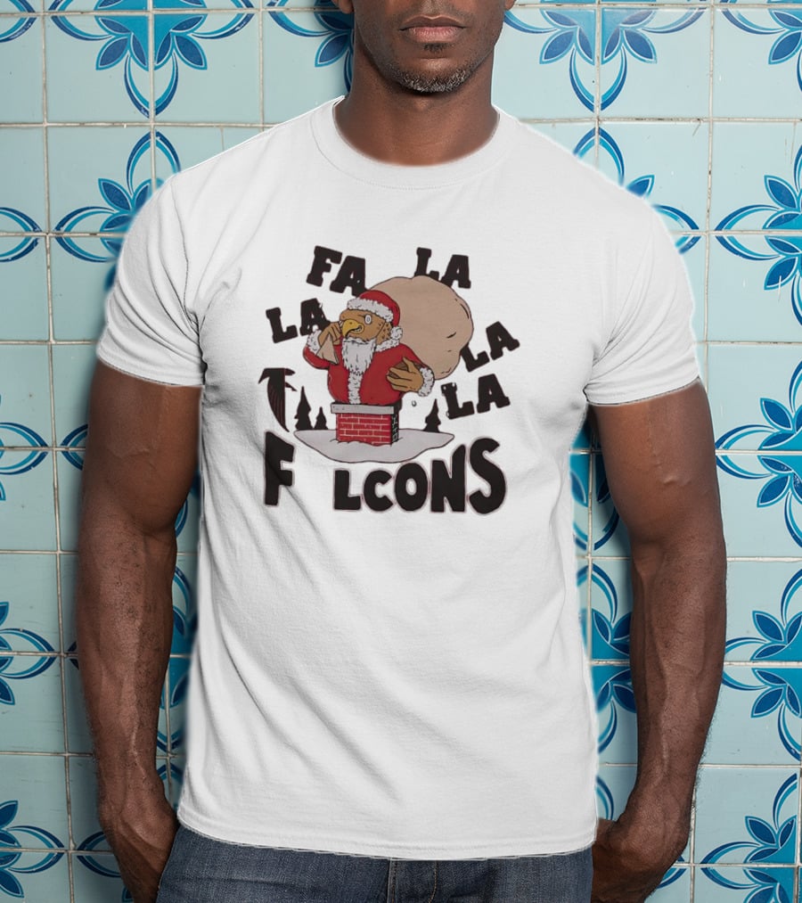 Atlanta Falcons Mascot Santa Fa La La Lcons T-Shirt