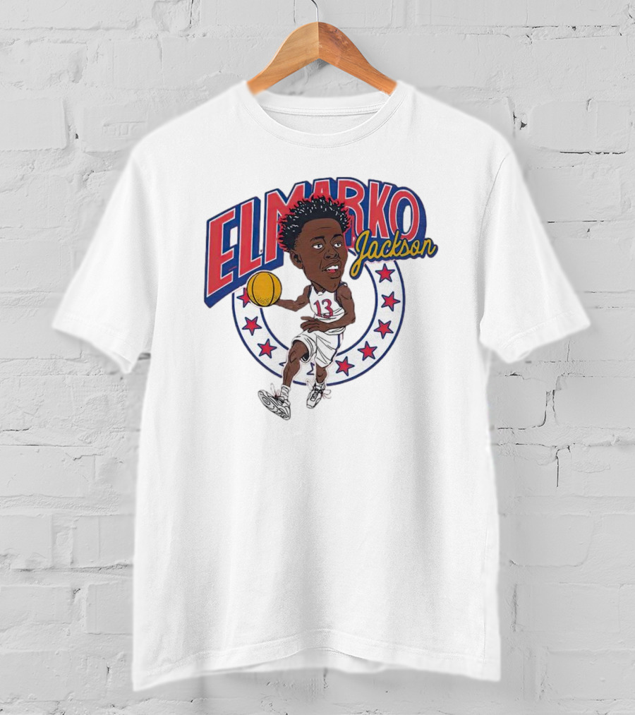Elmarko Jackson Basketball Stars And Slam Dunk Action T-Shirt