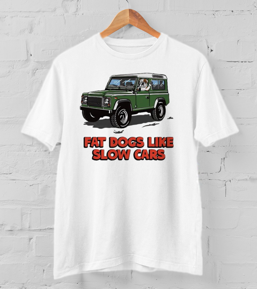 Fat Dogs Enjoy Slow Rides In Classic Off-Road Vehicles T-Shirt
