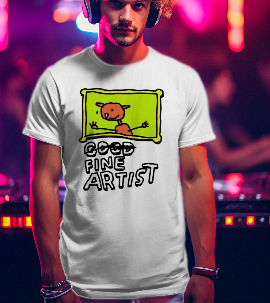 Good Fine Artist Drawing In Frame T-Shirt