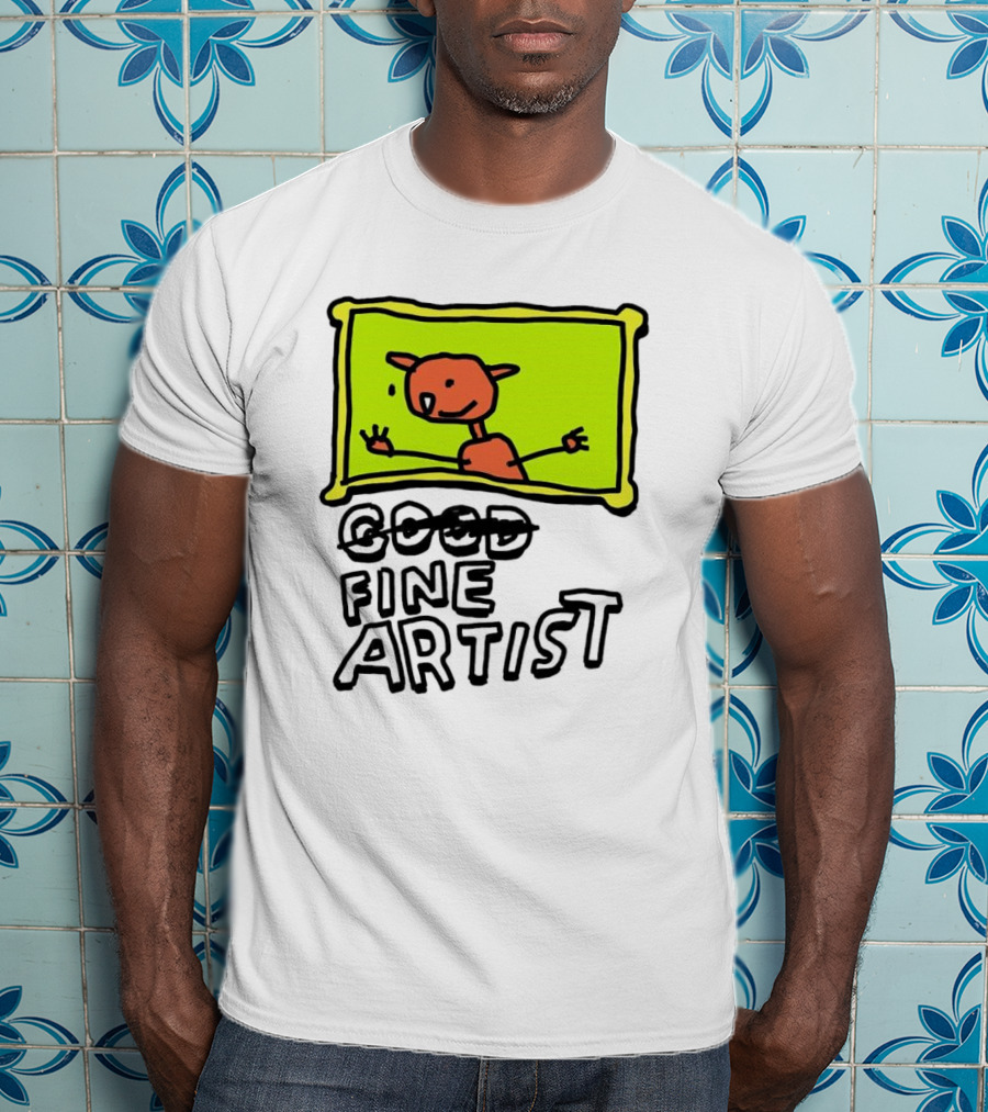Good Fine Artist Drawing In Frame T-Shirt