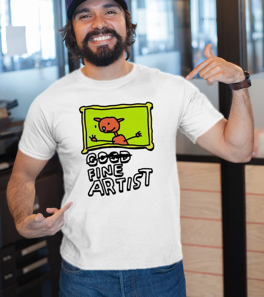 Good Fine Artist Drawing In Frame T-Shirt