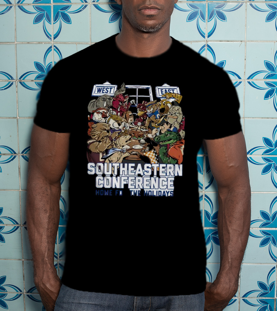 Southeastern Conference West East Rivalry Home For The Holidays T-Shirt